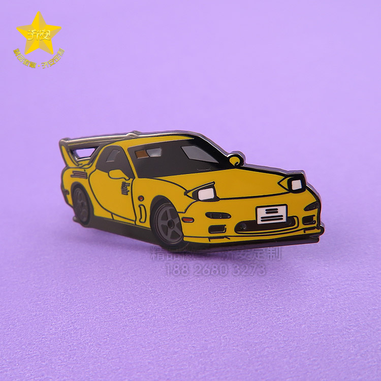 炫酷賽車金屬電鍍烤漆徽章,定做軟琺瑯徽章