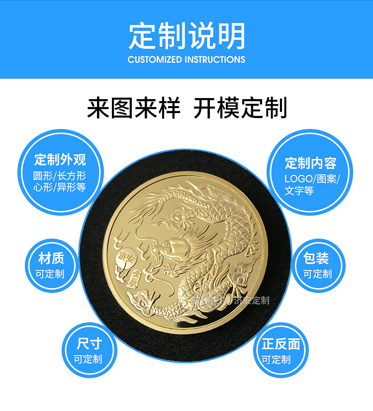 熱血龍年,快來定制你的2024龍年紀(jì)念章、生肖幣！