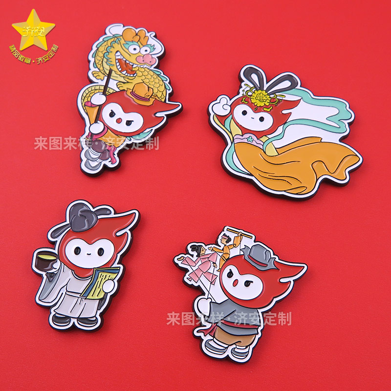 舞龍冰箱貼定制，企業(yè)文創(chuàng)金屬冰箱貼定做