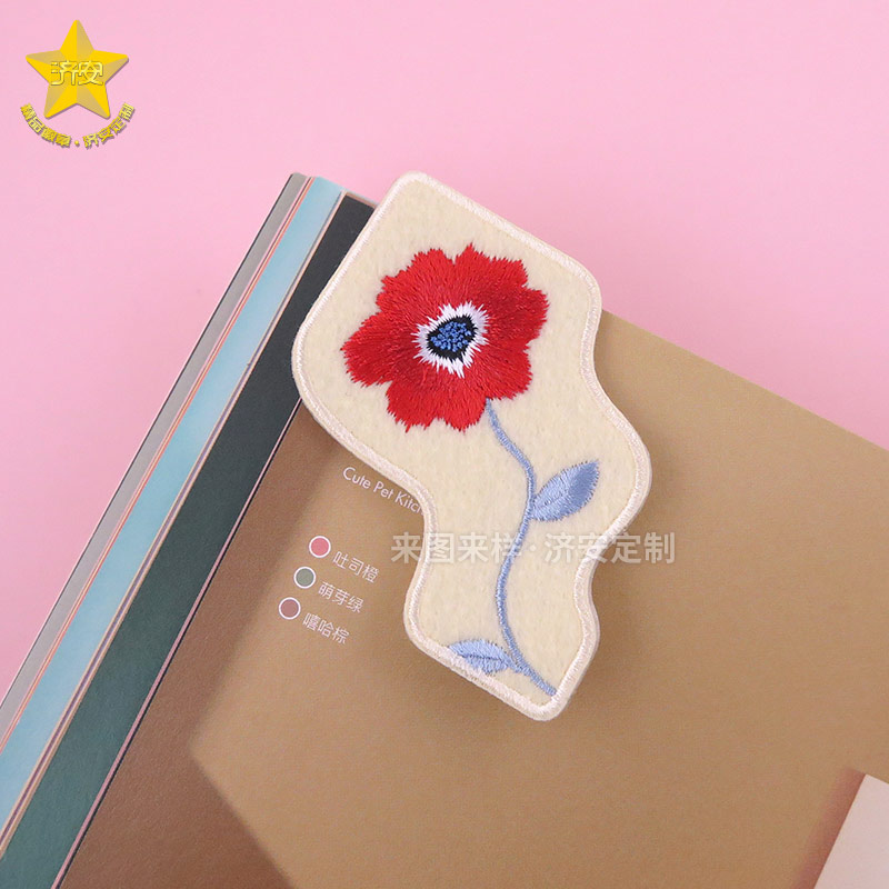 夾角刺繡書簽定制