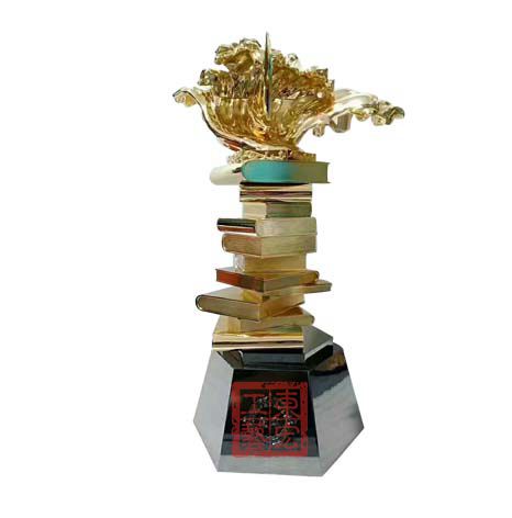 鋅合金鍍金獎杯定制，獎杯制作廠家